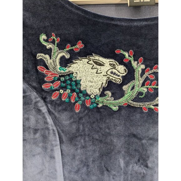 Game of Thrones Velvet Midi Dress Size 2X Sansa Stark Whimsigoth Renaissance - Picture 3 of 11